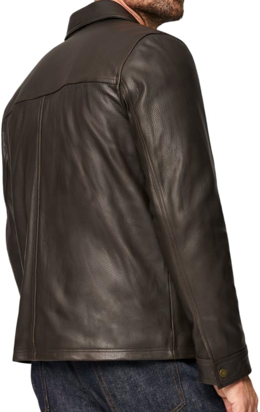 Brownish Cow Mild Leather Jacket by Fubellawear