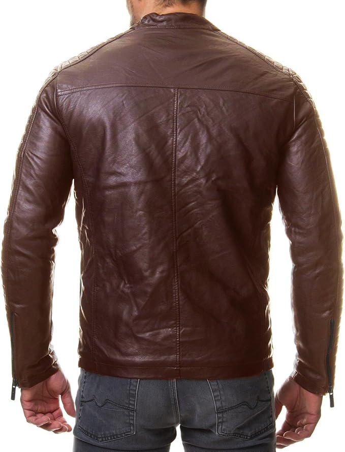 COOFANDY Men's Slim Fit Leather Jackets by Fubellawear