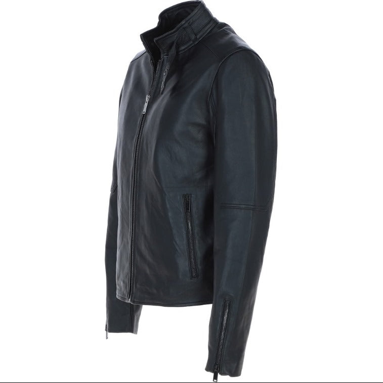 'Charli' Real Leather Biker Jacket By Fubellawear