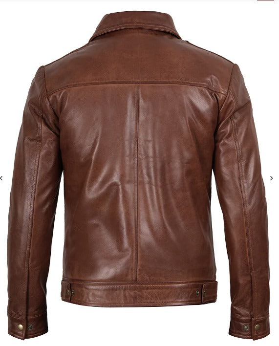 Decrum Real lambskin leather jacket men by fubellawear
