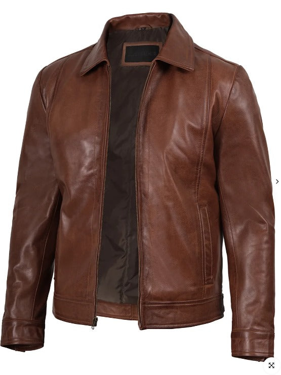 Decrum Real lambskin leather jacket men by fubellawear