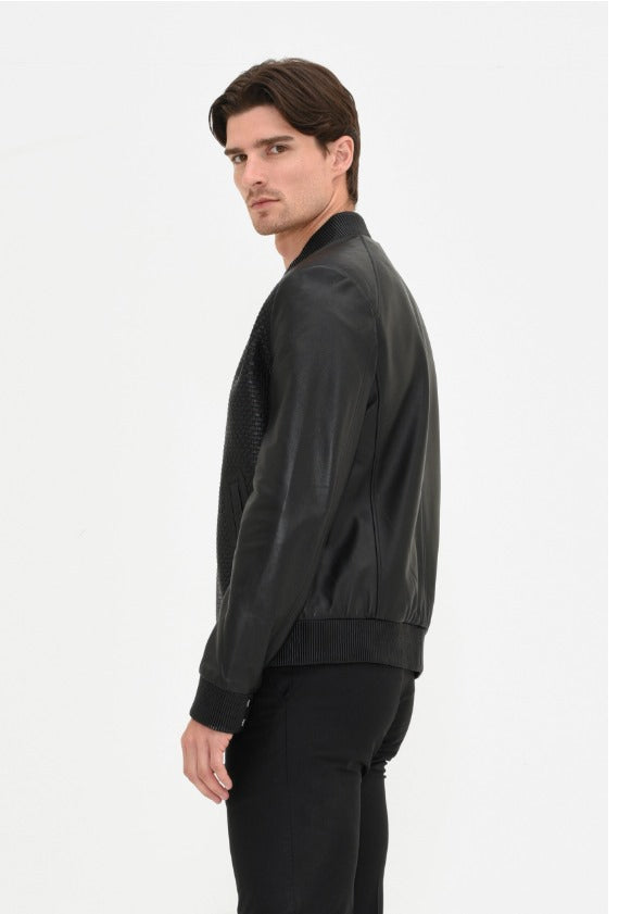 Fubellawear Leather Jacket Bomber Men