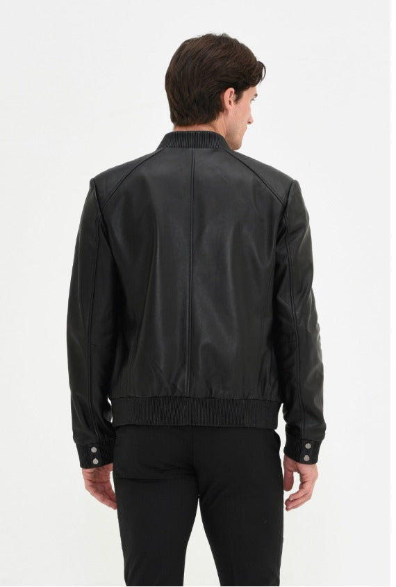 Fubellawear Leather Jacket Bomber Men