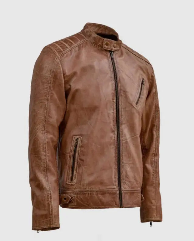 Fubellawear Genuine Motorcycle Outerwear Leather Heritage Jacket Fubellawear