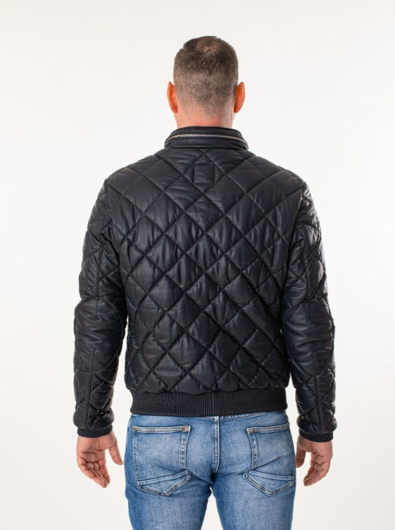 GUESS Men's Quilted Faux Leather Jacket by fubellawear