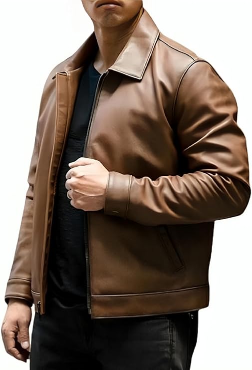 Leather Jacket Men, Stylish & Durable Genuine Lambskin by Fubellawear Fubellawear