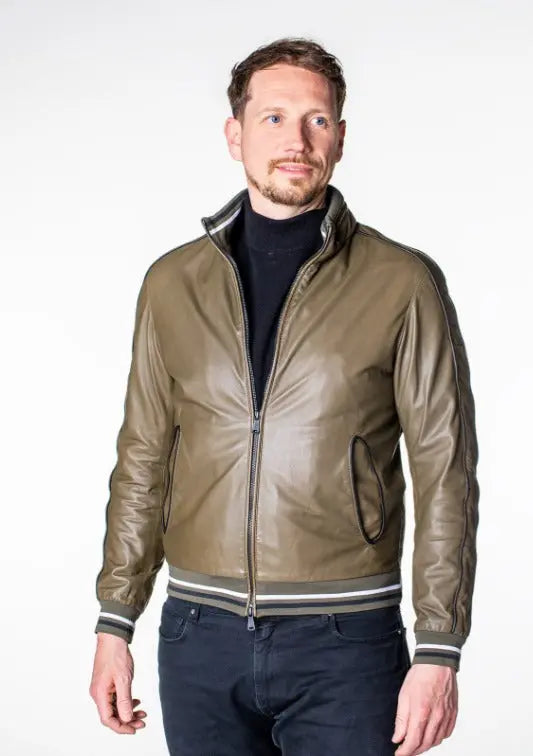 Racing Mens Leather Jacket by Fubellawear Fubellawear