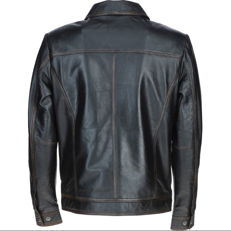 Vintage Leather Bomber Jacket by Fubellawear Fubellawear