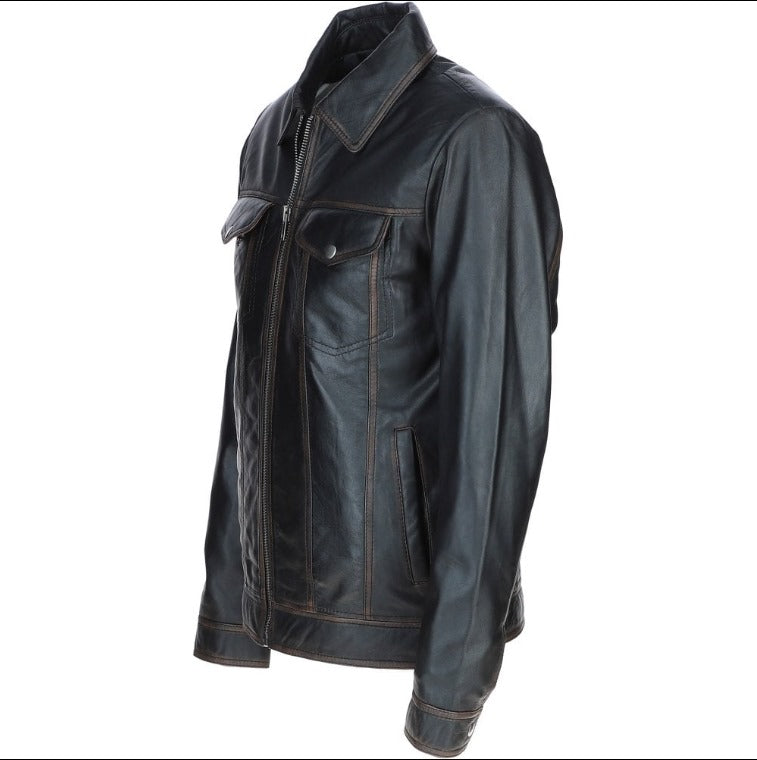 Vintage Leather Bomber Jacket by Fubellawear