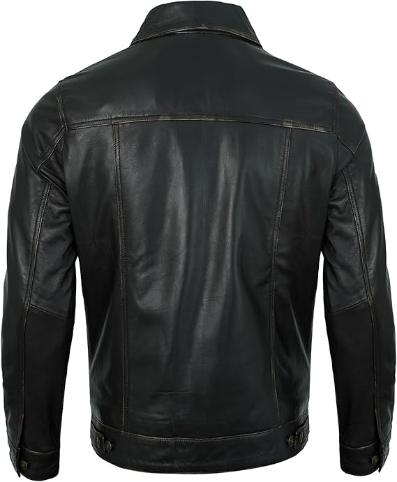 Fan Jackets For Men Decrum Men's Vintage Lambskin Leather