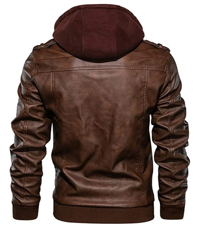 Motorcycle Bomber Jacket For Men by Fubellawear