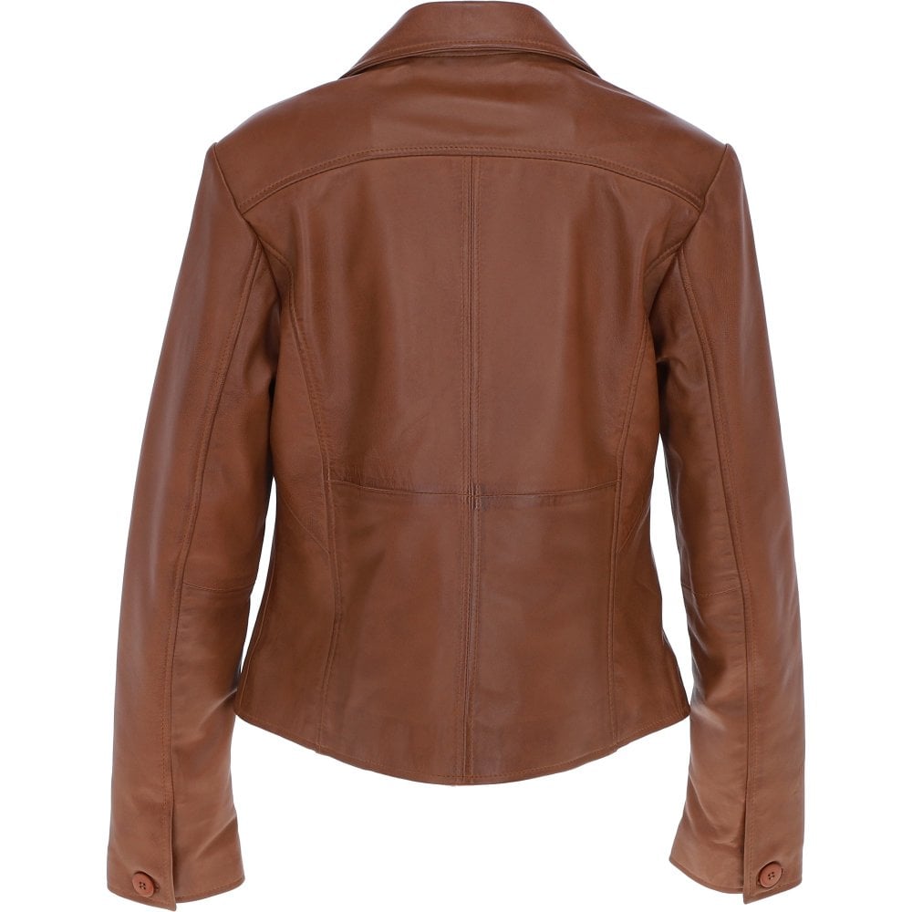 ‘Angel’ Real Leather Three Button Blazer by Fubellawear Fubellawear