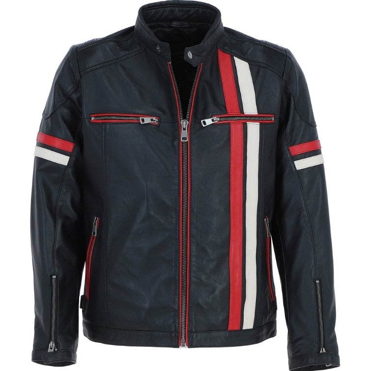 Leather Biker Jacket Black: Berlin by Fubellawear