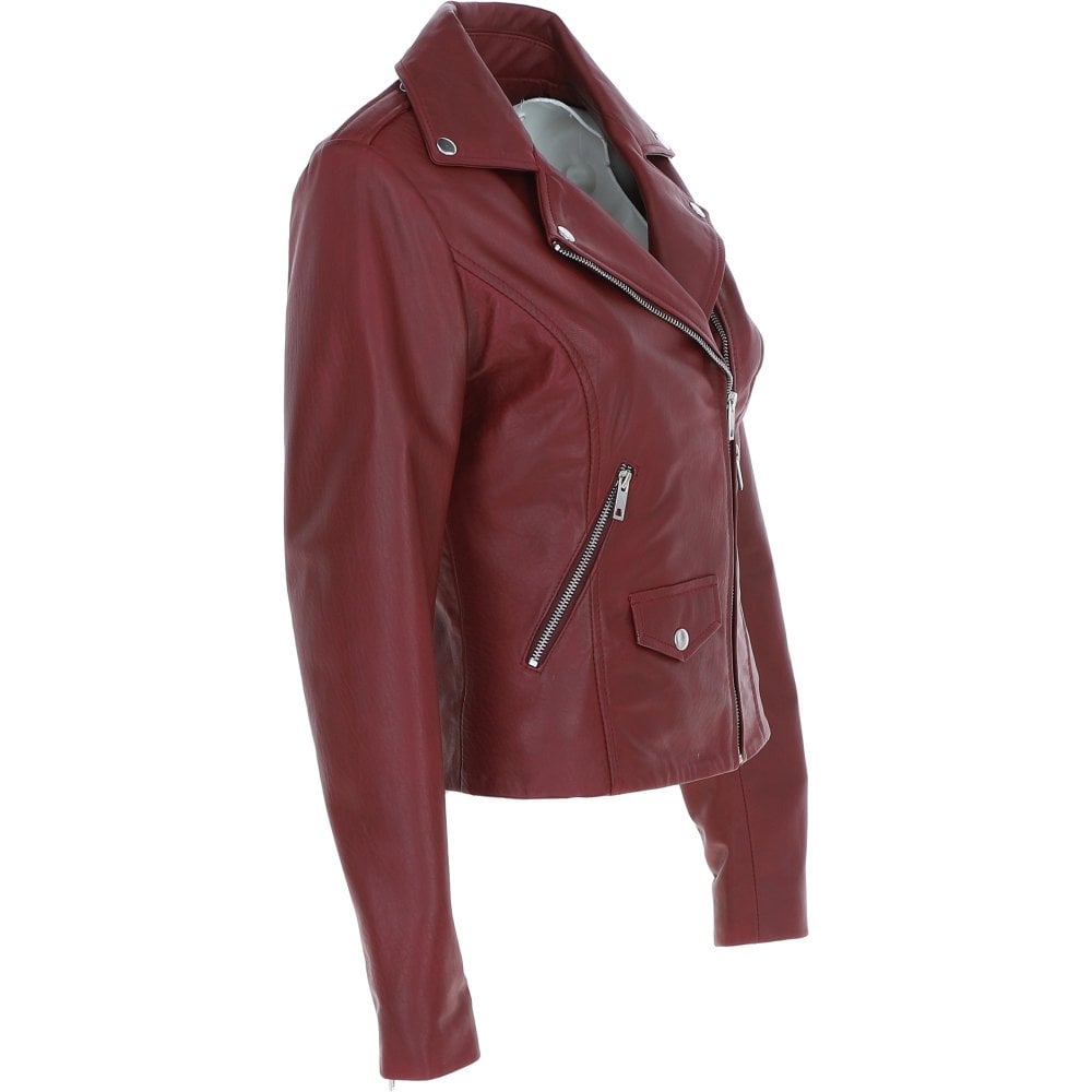 Burgundy Leather Jackets by Fubellawear Fubellawear