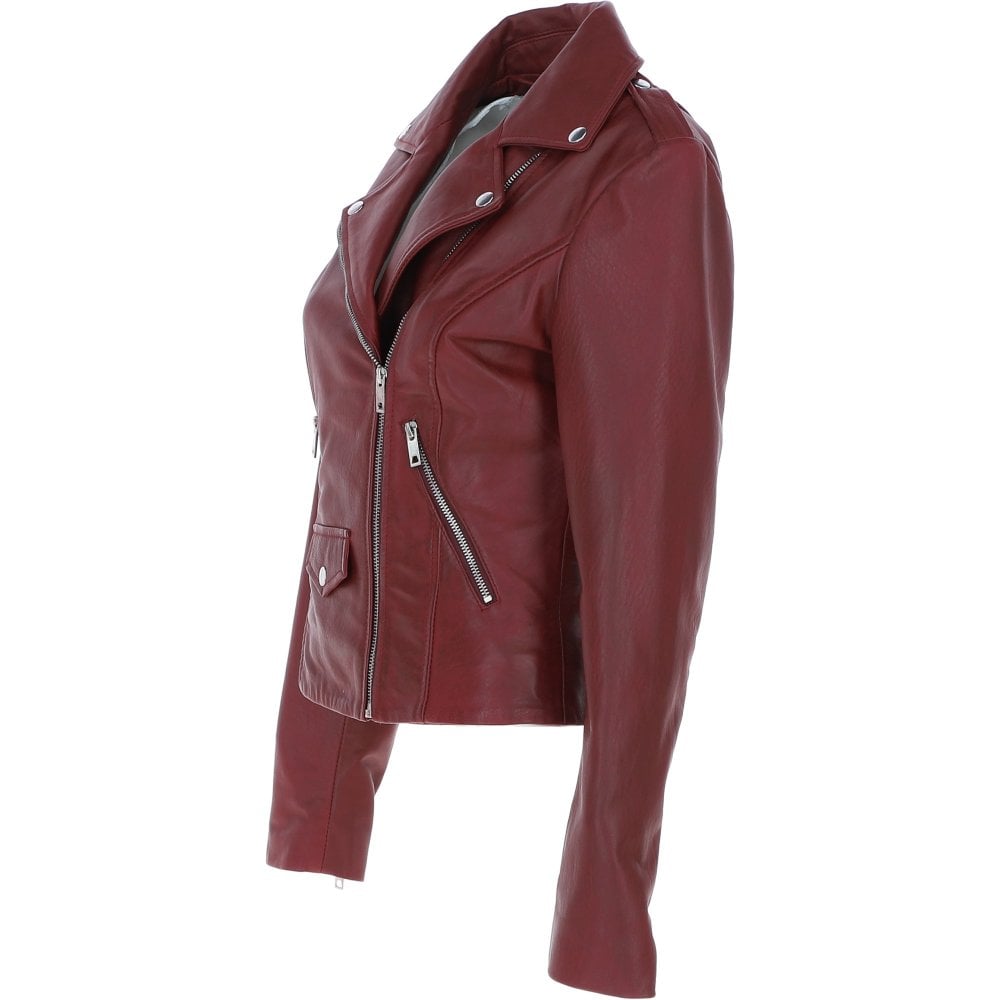 Burgundy Leather Jackets by Fubellawear Fubellawear