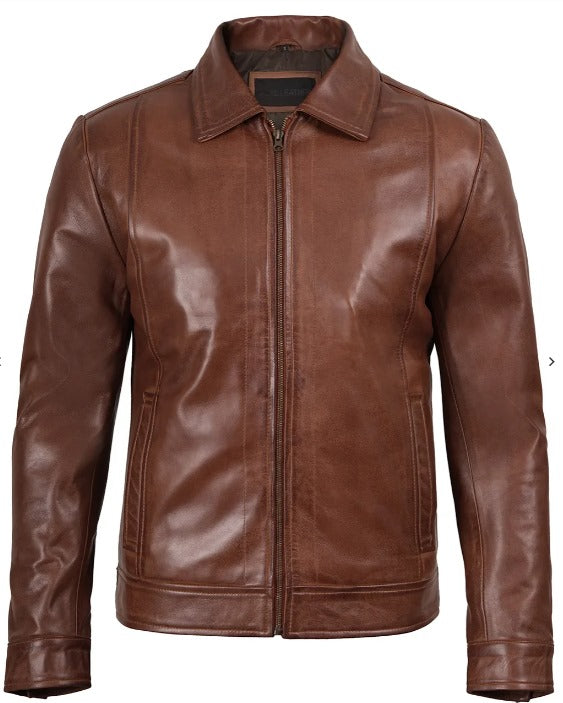Decrum Real lambskin leather jacket men by fubellawear
