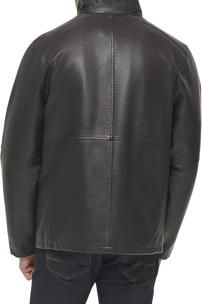 Dockers Men's The Dylan Faux Leather Racer Jacket by Fubellawear