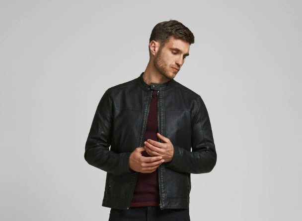 Faux leather biker jacket by fubellawear