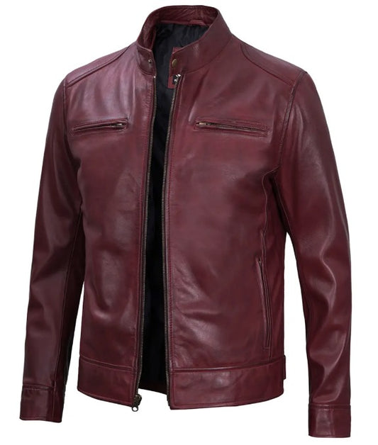 Domnite Vegan Leather Jacket Men by Fubellawear