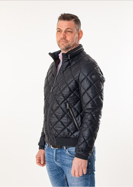 GUESS Men's Quilted Faux Leather Jacket by fubellawear