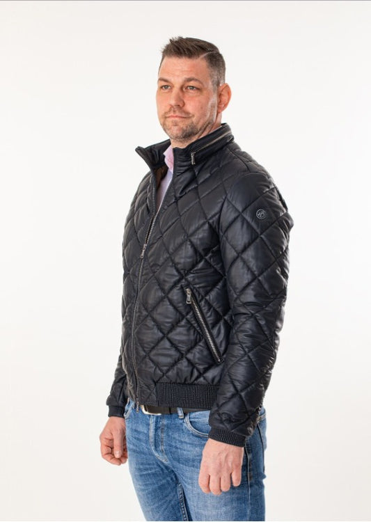 GUESS Men's Quilted Faux Leather Jacket by fubellawear