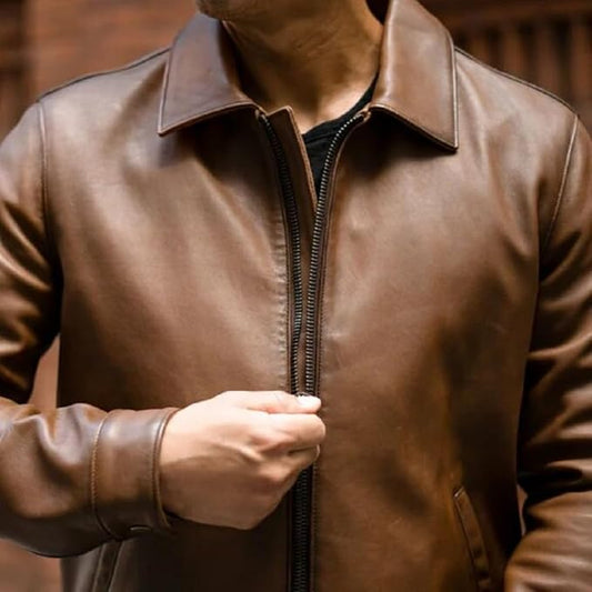 Leather Jacket Men, Stylish & Durable Genuine Lambskin by Fubellawear