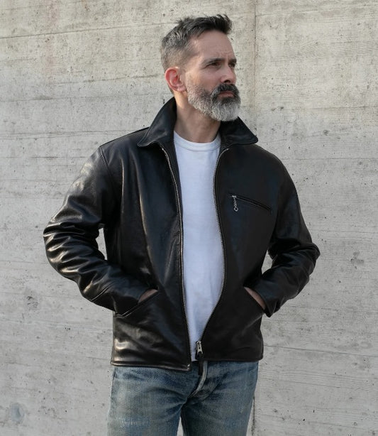 Men's Franchise Club Ace Leather Bomber Jacket