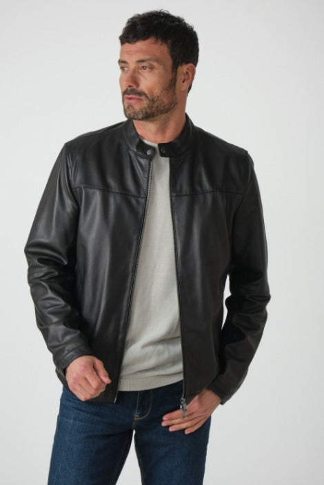 Rickie Faux-Leather Biker Jacket by Fubellawear