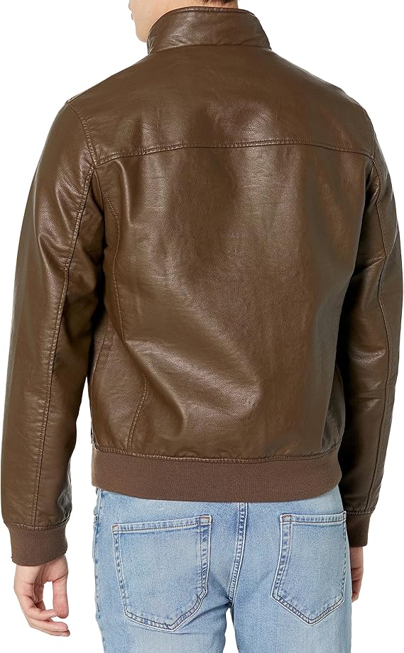 Faux Leather Blouson Jacket by Fubellawear