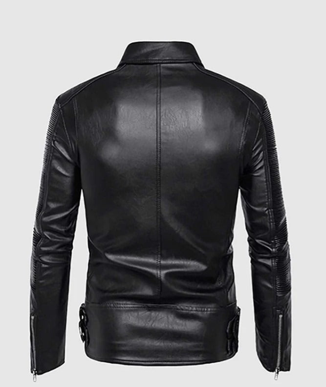 Men Jacket Leather Motor by Fubellawear