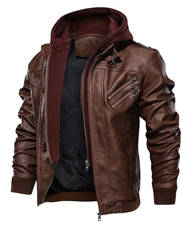Motorcycle Bomber Jacket For Men by Fubellawear